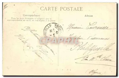 A Noiva — A Auvergne pitoresca — Editor V.D. n° 4955 — Verso