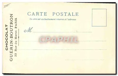 Casa natal de Molière — O Velho Paris — Chocolat Guérin-Boutron — Verso