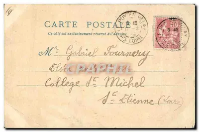 Bilhete postal antigo O Velho Paris Casa de Nicolas Flamel — Verso