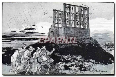 Castelo de Montfauccon — Ruínas sobre rocha — Editor Grasset, Série P