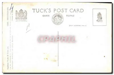 Princess Elizabeth z synem Prince Charles — Tuck's Post Card, seria A — Rewers