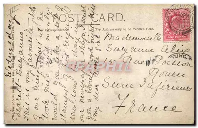 Stara pocztówka Stara pocztówka — późny król Edward VII — Rewers