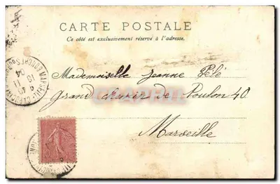 Bilhete postal antigo Gato Filhote Gatos — Verso