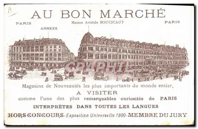Três gatos filhotes e um inseto — Au Bon Marché — Maison Aristide Boucicaut — Verso
