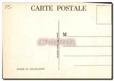 Entrega de condecoraciones — soldados en uniforme — Georges Lang, París — Reverso
