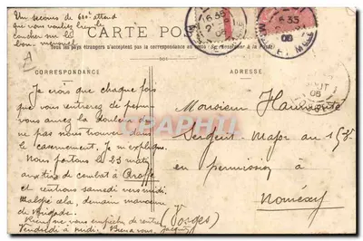 Général Bailloud — Remise de Décorations sur le Plateau de Malzéville — Imprimeries Réunies, Nancy — Verso