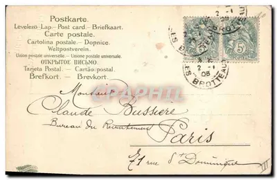 Luna e angelo festivo — 1905 — editore non identificato — Verso