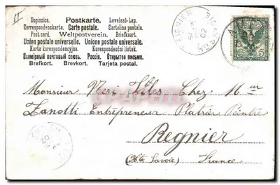 Bilhete postal antigo Fantasia Anjo Anjos — Verso