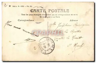 Christianne — Retrato de jovem mulher em vestido rosa — Saizerac Paris — Verso