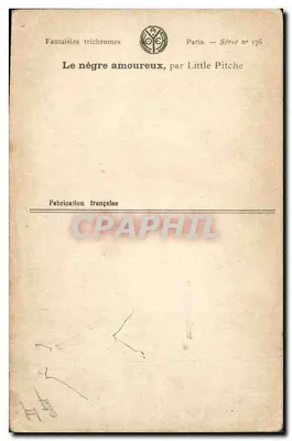 Czarny kochany — autor: Little Pitche — Fantaisies trichromes, Paryż — seria n° 176 — Rewers