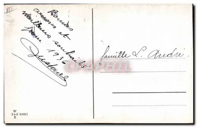 Jirafa y bebé — Feliz Año — John Wills — Reverso