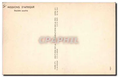 Duplo sorriso — Missões da África — Edição da Fé — Verso