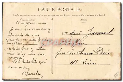 Caisse d'Épargne du Rhône — 12, Rue de la Bourse — Lyon — Verso