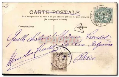 Bourrée da Auvergne — cena de aldeia com músico e dançarinos — Vis-à-Vis, n°302 — Verso