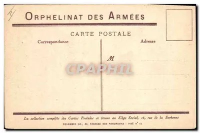 Uciekinierzy — scena uliczna — Orphelinat des Armées — Rewers