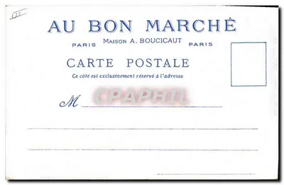 Lojas da rue des Remparts — O Velho Paris — Ofertado pelos Magasins du Bon Marché — Verso