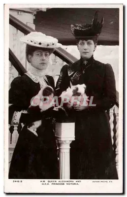 H.M. Królowa Aleksandra i H.R.H. księżniczka Wiktoria — Rotary Photo, E.C. — n° 2445 B