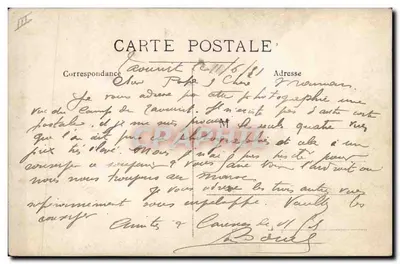 Campo de Caumont — visão do campo com tendas e rebanhos — editor não visível — Verso