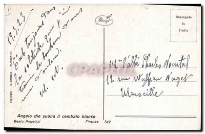 एंजेलस बिना बैंड के खेलता हुआ — बेटो एंजेलिको — प्रकाशक E. स्कोर्गी, संख्या 342 — पीछे