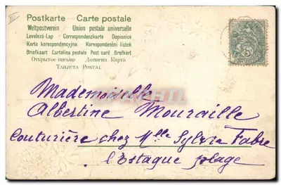 Cerbero che porta un cartello — 'Buon Anno' — Editore Hallane, n° 251204 — Verso