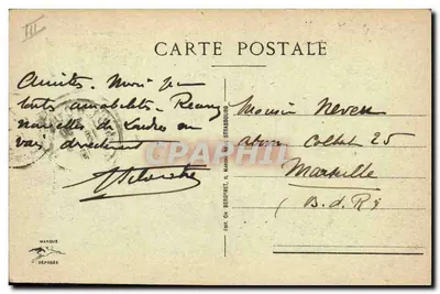 Mulhouse - Caixa de Economia e Faubourg de Béthenom — editor CH. Bergfret, Strasbourg, n°11 — Verso
