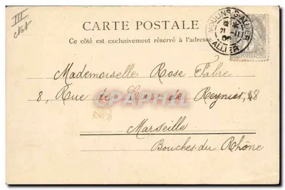 Moulin — El Ayuntamiento y la Caja de Ahorros — Mathiaux frères — Reverso