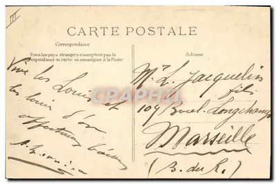 De pittoreske Auvergne — Dansers en muzikant — Uitgever: EID, n° 38 — Achterkant
