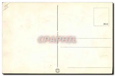 Natividade — cena de presépio com Maria, José, berço, vaca e jumento — G. Glawe — série 1503 — Verso