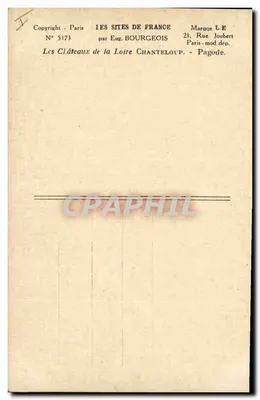 Pagode de Chanteloup — Loire — por Eug. Bourgeois — Verso