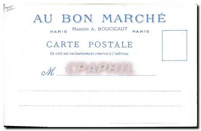 Praça do Grand Châtelet — Paris — Oferta dos Magasins Bon Marché — Verso