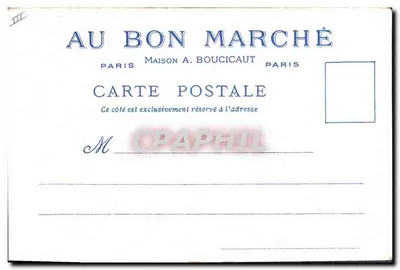 Casa natal de Molière — O Velho Paris — Oferecida pelos Magasins du Bon Marché — Verso