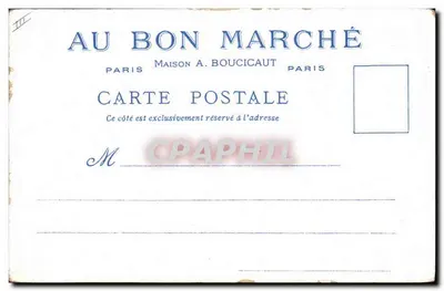Le Vieux Paris — Le Pignon de la Grande Salle du Palais — Offert par les Magasins du Bon Marché — Verso