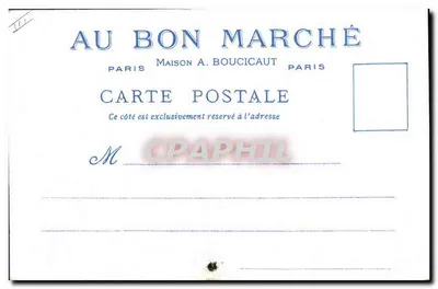 Theater der Vieilles Halles — Alt-Paris — Angeboten von den Magasins du Bon Marché — Rückseite