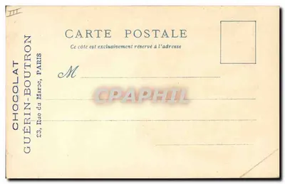 Aubade em St Julien — Exposição Universal de 1900 — Chocolate Guérin-Boutron — Verso