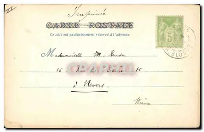 Nośnicy wózka — Wystawa Uniwersalna 1900 — A. Rendy — Rewers