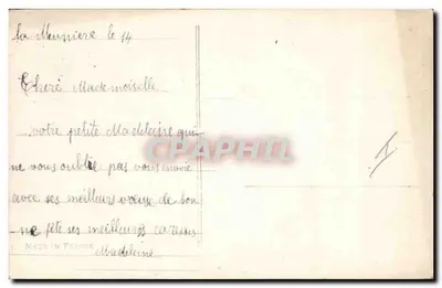 Gato preto — com laço rosa — editor Méranès n°370 — Verso