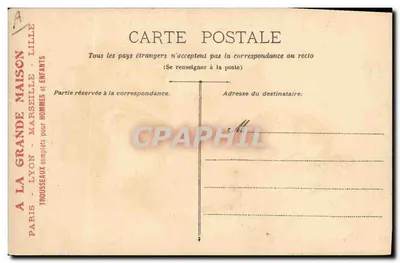 Cinco gatos filhotes em uma cozinha — editor A LA GRANDE MAISON, Paris-Lyon-Marselha-Lille — Verso
