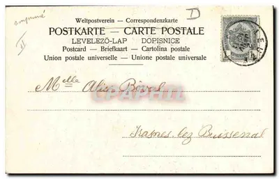 Dwa kotki — ilustracja kolorowana — Édouard, n° 1925 — Rewers