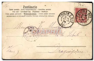 Bilhete postal antigo Chat Chats Chaton — Verso