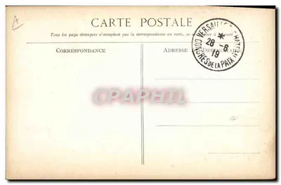 Entrega de la Cruz de la Legión de Honor al estandarte de los Tirailleurs Sénégalais — Revue des Troupes, Longchamps 1913 — Lecoq, Mathord y Ch. Bernard — Reverso