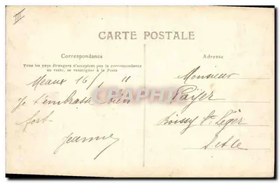 Meaux — A Caixa de Economia — Editor A. Rep. & Filiotis em Château-Intérieur — Verso