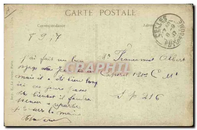 L'Auvergne Pittoresque — La Partenza per il Mercato — Editore B.D. n°208 — Verso