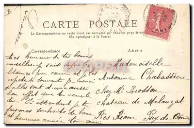Auvergne — Szczęśliwy para — M.T. n°305 — Rewers