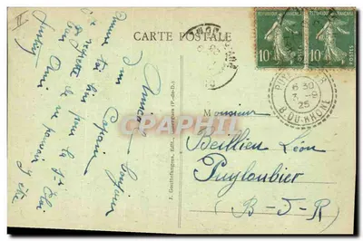 A Auvergne — cena de casal — G. D'O. n° 1229 — Verso