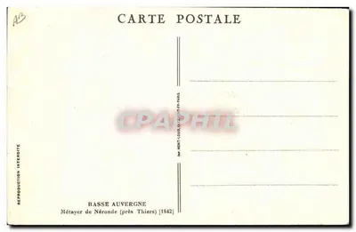 Métayer de Néronde (cerca de Thiers) — 1842 — Métayer de Néronde (cerca de Thiers) [1842] — Reverso