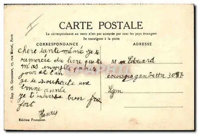 Béarn — Il torrente — Edizione francese, Imp. Ch. Courmont, Parigi — Verso
