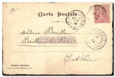 Frau, die ein kleines Mädchen frisiert — Tuschezeichnung — Papier d'Arches, n° 49 — Rückseite
