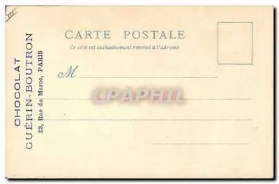 O Velho Paris — Exposição Universal de 1900 — Chocolat Guérin-Boutron — Verso