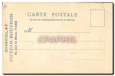 Bourgeois Quartier Moyen-Age — Wystawa Uniwersalna 1900 — Chocolat Guérin-Boutron — Rewers