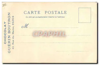 Rue des Remparts — Paryż — Chocolat Guérin-Boutron — Rewers